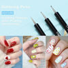 Picture of TEOYALL Nail Art Brushes, Nail Design Painting Brushes Builder Gel Brush Nail Dotting Tools Nail Fine Liner Brushes