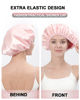 Picture of YIZIJIZI Terry Lined Shower Cap,Triple Layer Large Cap for Women,Shower Cap Reusable Waterproof,Long Thick Hair(Pink)