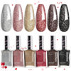 Picture of Beetles Glitter Nail Polish Set, 6 Color Silver Pink Gold Red Brown Black Quick Air Dry Nail Polish Natural Elegant Nail Lacquer Manicure DIY Nail Art Salon Valentines Gifts For Women