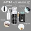Picture of EMEDA Lash Shampoo Kit Cleaning Bath - Lash Cleanser for Extensions, USB Mini Portable Fan Brush Wash Bottle, Oil Free Lash Foam Safe for Natural Lashes Eyelash Shampoo for Lash Extensions