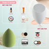 Picture of Makeup Sponge DUAIU Beauty Blending Sponges 4pcs Foundation Sponges Latex Free Makeup Blenders Beauty Sponges with Sponge Storange Box (Avocado Green)