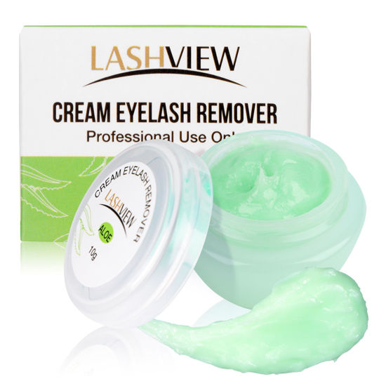 Picture of LASHVIEW Eyelash Extension Remover Cream, Light Aloe Flavor Cream,Eyelash Adhesive Remover, Professional Eyelash Extensions Remover for Salon,10g