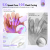 Picture of SAVILAND Handheld U V Light for Nails: 3W Portable Mini UV Light for Gel Nail Sticker LED Gel X Nail Lamp Gel Polish 180mAh Rechargeable Flashlight Type-c Gel X Nail Dryer Home DIY Nail Art Self Use