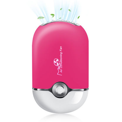 Picture of mlogiroa Lash Fan Mini Portable Eyelash Fan Handheld Lash Fan for Eyelash Extensions Rechargeable USB C Eyelash Air Cooling Blower Fan with Built in Sponge Lash Extension Application(Red)