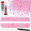 Picture of 6100Pcs Jelly Resin Rhinestones for Crafting with 2Pcs 10ml B7000 Jewelry Glue, 1 Box Flatback Crystals Diomand (Light Pink AB) for Bedazzling Crafts DIY Nail Art，Non Hotfix Gems for Clothing Shoes