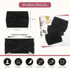 Picture of Tobeffect Wide Headbands for Women, 7'' Extra Large Black Turban Headband Twisted Knot Hairband Hair Accessories, 6 Pack