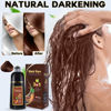 Picture of Hair Dye Shampoo Chestnut Brown Hair Color Shampoo for Gray Hair Coverage Herbal Hair Dye Shampoo 3 in 1 for Men and Women, Instant Color Shampoo