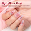 Picture of RARJSM Nude Gel Nail Polish Set 6 Colors with Metallic Silver Chrome Gel Liner Sheer Jelly Gray Pale Rose Apricot Pink Gel Polish Transparent French Manicure Neutral Gel Varnish LED UV Curing Requires