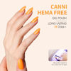 Picture of CANNI Orange Gel Nail Polish, 1Pcs Neon Orange Gel Polish Bright Orange Color Nail Polish Gel High Gloss Soak Off U V Gel Nail French Nail Manicure Salon DIY