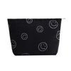 Picture of Cosmetic Bags for Women - Corduroy Cosmetic Bag Aesthetic Women Handbags Purses Smile Dots Makeup Organizer Storage Makeup Bag Girls Case Bags (Black)