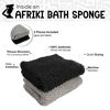 Picture of AFRIKI African Net Sponge, African Exfoliating Sponge, Black Owned, Exfoliating Washcloth, Body Exfoliator for Bath and Shower, Back Scrubber, Dead Skin Remover (Black, Grey, 1 Count (Pack of 2))