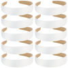 Picture of Wecoe 10 Pack White Headband 1.3 Inch Wide Satin Headbands Women Non Slip Fashion Plain Head Bands Solid Hair Bands DIY Holiday Hair Accessories for Women Girls Diademas Para Mujer