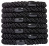 Picture of L. Erickson Pony Hair Ties - Black - 8 Pack Ponytail Holders - No Damage Hair Accessories for Women