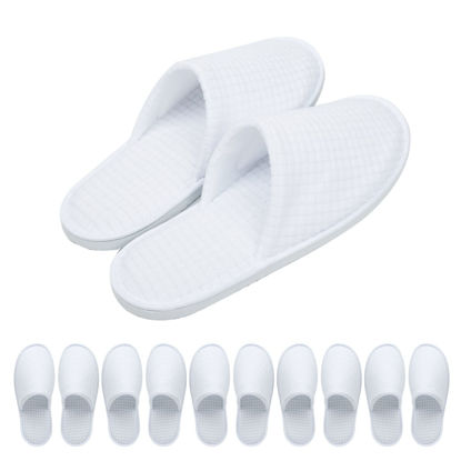 Picture of OSTADARRA 6 Pairs Spa Slippers, Non Slip Disposable Slippers For Guest, Washable Reusable, Which Can Be Used As Women Men, House, Indoor, Bathroom, Bedroom, Hotel, Bride Slippers