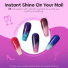 Picture of modelones Color Changing Nail Polish Set, 6 Colors Winter Pink Blue Purple Orange Neon Mood Temperature Change Ombre Quick Dry Mini Nail Polish Manicure DIY Nail Art Salon Valentine's Gift