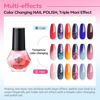 Picture of modelones Color Changing Nail Polish Set, 6 Colors Winter Pink Blue Purple Orange Neon Mood Temperature Change Ombre Quick Dry Mini Nail Polish Manicure DIY Nail Art Salon Valentine's Gift