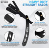Picture of Straight Razors For Men 100 GTEX Barber Razor Blades - 2 Professional Straight Razor Single Blade Razors for Men Navajas Para Barbero Straight Edge Razor Barber Beard Razor Shavette Shaving Razor Kit