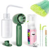 Picture of Buqikma Lash Shampoo Kit - Eyelash Extension Cleanser for Extensions 60ML with Rechargeable Handheld Lash Fan Dryer Mascara Brush Rinse Bottle Makeup Cleansing Foam for Lash Care