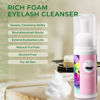 Picture of Buqikma Lash Shampoo Kit - Eyelash Extension Cleanser for Extensions 60ML with Rechargeable Handheld Lash Fan Dryer Mascara Brush Rinse Bottle Makeup Cleansing Foam for Lash Care