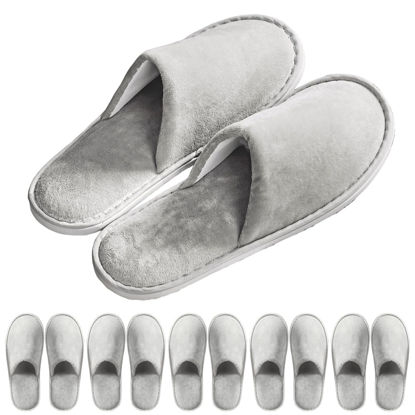 Picture of OSTADARRA 6 Pairs Spa Slippers SIZE XL, Non Slip Disposable Slippers For Guest, Washable Reusable, Which Can Be Used As Men, House, Indoor, Bathroom, Bedroom, Hotel, Bride Slippers