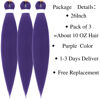Picture of Purple Braiding Hair Pre Stretched Kanekalon Human Braiding Hair By Leticia