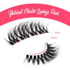 Picture of Lashes Cluster Clear Band False Eyelashes Individual Lashes Extensions 3D Faux Mink Wispy Lashes Natural Look DIY Strips Lash Clusters Multipack by MilyBest