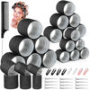 Picture of 39PCS Self Grip Curlers 3 Sizes - Black 2.5in, 1.9in, 1.4in Rollers with Duckbill Clips for Long, Medium, Short, Thick, Fine Hair Volume and Bangs