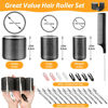 Picture of 39PCS Self Grip Curlers 3 Sizes - Black 2.5in, 1.9in, 1.4in Rollers with Duckbill Clips for Long, Medium, Short, Thick, Fine Hair Volume and Bangs