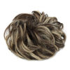 Picture of MORICA 1PCS Messy Hair Bun Hair Scrunchies Extension Curly Wavy Messy Synthetic Chignon for Women (Dark Brown & Ash Blonde)