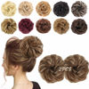 Picture of MORICA 2PCS Messy Hair Bun Extensions Curly Wavy Messy Synthetic Chignon Hairpiece Scrunchie Scrunchy Updo Hairpiece for women 1