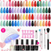 Picture of Beetles Winter Gel Nail Polish Kit with Uv Light, 37Pcs 25 Colors Gel Polish Starter Kit, Red Green Pink Blue Purple Gel Polish for Beginners with Everything Manicure Tools Gift for Women