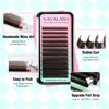 Picture of VAVALASH Brown W-shaped Eyelash Extension Brown 3D Premade Fans 0.07 D Curl Volume Lash Extensions Easy Fanning Lashes Matte Brown YY Lashes W Lashes(Brown-W-3D-0.07-D-8-15mm）