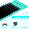 Picture of VAVALASH Y Lash Extensions C Curl 0.07mm 8mm Tray Easy Premade Volume 2D Fans Eyelash Extension YY Type Natural Volume Lashes Extension Soft Matte Black Lashes (YY-0.07-C-8mm)