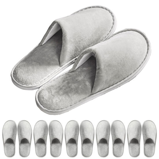 Picture of OSTADARRA 6 Pairs Spa Slippers, Non Slip Disposable Slippers For Guest, Washable Reusable, Which Can Be Used As Women Men, House, Indoor, Bathroom, Bedroom, Hotel, Bride Slippers