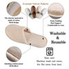 Picture of OSTADARRA 6 Pairs Spa Slippers, Non Slip Disposable Slippers For Guest, Washable Reusable, Which Can Be Used As Women Men, House, Indoor, Bathroom, Bedroom, Hotel, Bride Slippers