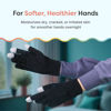 Picture of ZenToes Moisturizing Gloves for Dry Hands and Eczema, Gel Infused with Jojoba Seed Oil, Olive Oil and Vitamin E, Overnight Hand Moisturizer (Large, Cotton Black)