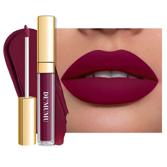 Picture of DE'MUMU Mauve Lipstick Matte for Women, Superstay Long Lasting Red Lipstick Smudgeproof Liquid Lipsticks, Cruelty Free Lip Makeup (DM03 Mauve Cyber)