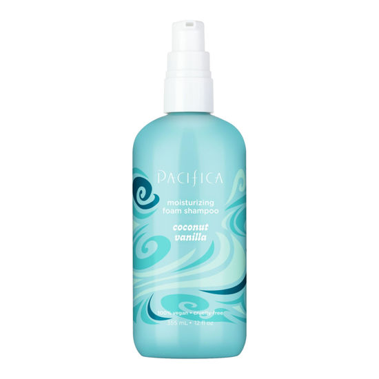 Picture of Pacifica Foaming Shampoo - Coconut Vanilla Moisturizing Haircare Deep Conditioning, Soft & Smooth Hair, for All, Dry & Damaged Hair Types, Clean Beauty Vegan Dermatologist Tested 12 fl oz