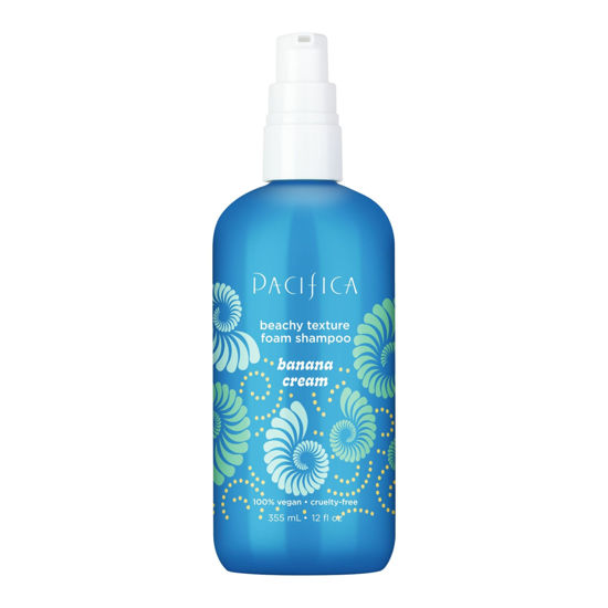 Picture of Pacifica Shampoo - Foaming Banana Cream Beachy Texture Foam Shampoo, Adds Effortless, Beachy Texture, For All Hair Types - Vegan & Cruelty-Free Dermatologist Tested