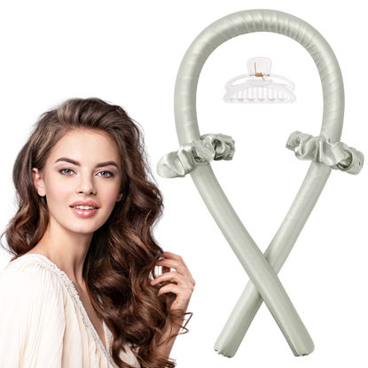 Picture of IENIN Heatless Hair Curler Long Hair, Hair Rollers Heatless Curls to Sleep in Soft Foam Overnight for Women Heatless Curling Rod Headband