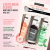 Picture of Freeman Exotic Blends Facial Mask 4 Piece Set, Peel-Off & Jelly Masks, Cleansing, Pore-Clearing & Hydrating Facial Masks, For All Skin Types, Includes Silicone Mask Brush, Vegan & Cruelty-Free
