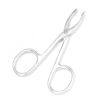 Picture of Motanar 2 Pieces Tweezers Scissor Handle Straight Tip Scissor Shaped Eyebrows Tweezers for Hair Plucker Remover Facial Hair Eyebrows Care (Silver)