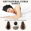 Picture of Gwabee No Heat Hair Curlers Overnight Curls Headband - 70" Soft Ribbon Curl Wrap for Long Hair, 9 PCS Curling Rod Set with Bonnet - Black