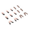Picture of DANMANR Long Press on Nails Square French Fake Nails Full Cover Nude Acrylic False Nails for Women and Girls 24PCS (Black Coffin French)