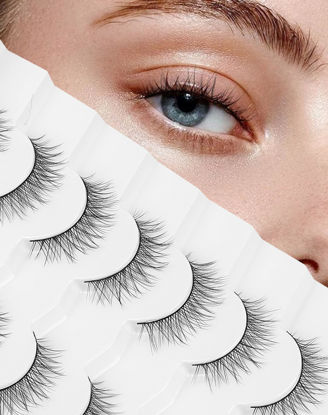 Picture of Natural Lashes Natural Eyelashes Short Eyelashes Natural Look False Eyelashes Wispy Eye Lashes Small Lashes Fake Lashes K33