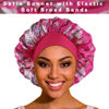 Picture of Satin Bonnet Hair Bonnet for Sleeping- 4 Pack Large Silk Bonnets for Black Women with Elastic Soft Band for Hair Care