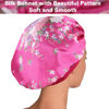 Picture of Satin Bonnet Hair Bonnet for Sleeping- 4 Pack Large Silk Bonnets for Black Women with Elastic Soft Band for Hair Care