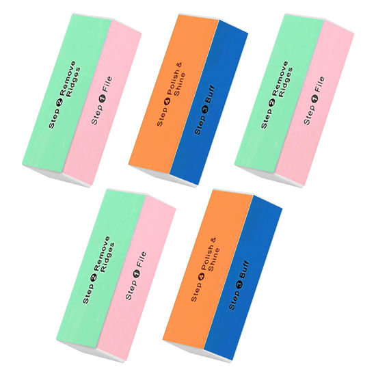 Picture of Soft 'N Style 4 Way Shiny Block / 4 Step Buffing Block Shine Nail Buffer 5 pcs