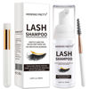 Picture of Eyelash Extension Shampoo 50 ml + Brush - Eyelid Foaming Cleanser - Sensitive Paraben & Sulfate Free - Eyelash Wash and Lash Bath for Extensions - Salon Use and Home Care