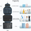 Picture of Maliton Hanging Toiletry Bag | Compact Travel Toiletry Bag for Men/Women | Foldable Mens Hygiene Bag with 4 Compartments| Waterproof Travel Bathroom Bag (Navy Blue)